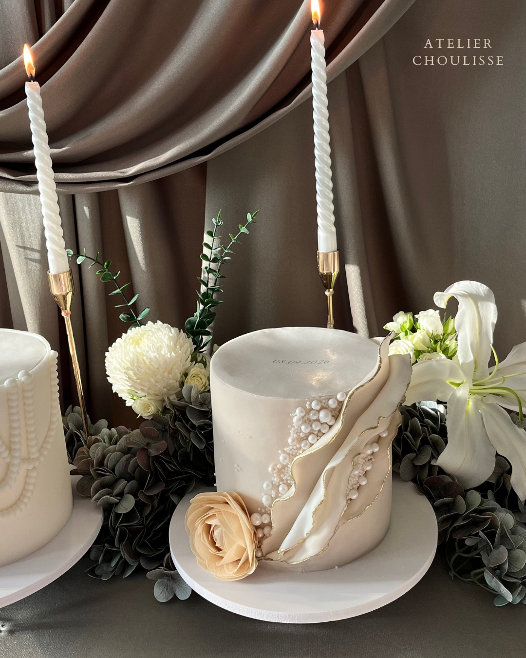 Beige & Gold Pearls (Burn Away)